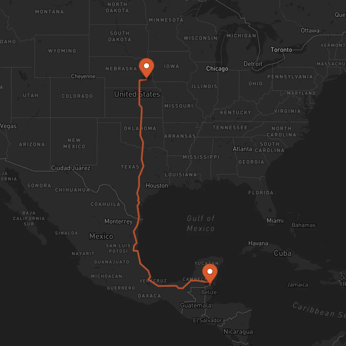 Ruta Lincoln - Orange Walk Town