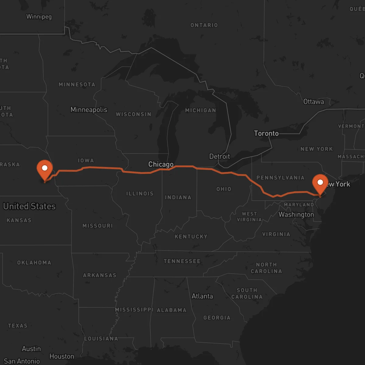 Ruta Lincoln - Philadelphia