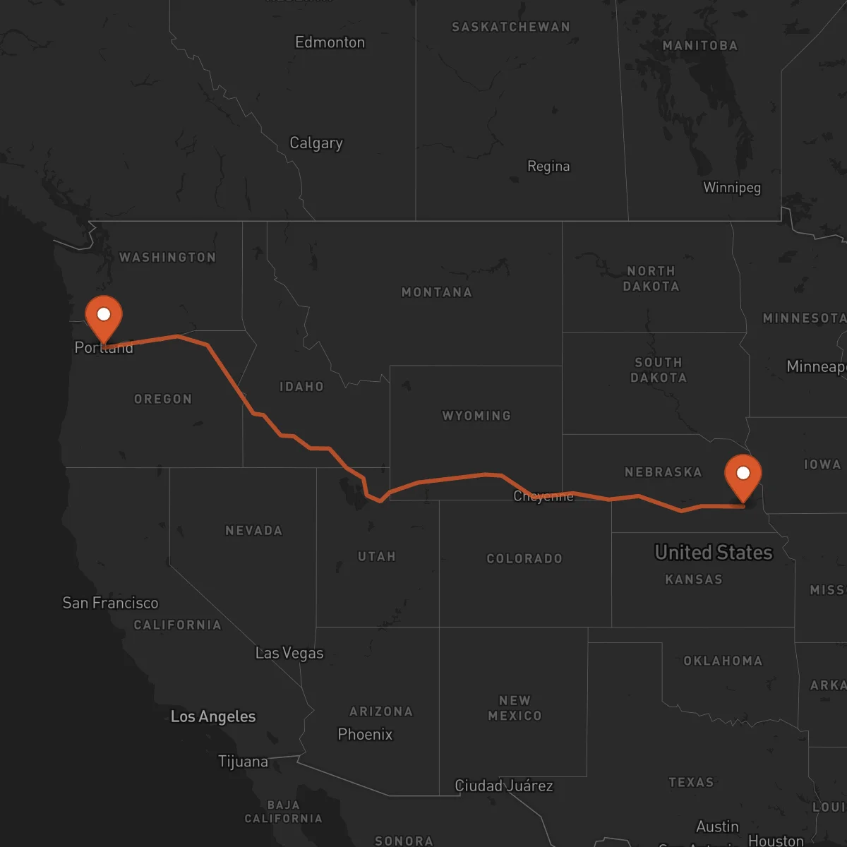 Ruta Lincoln - Portland