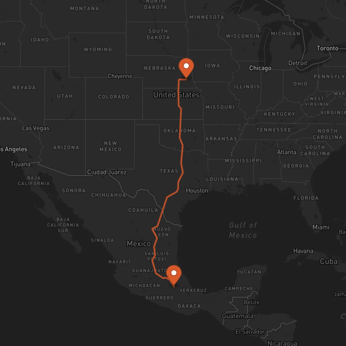 Ruta Lincoln - Puebla de Zaragoza
