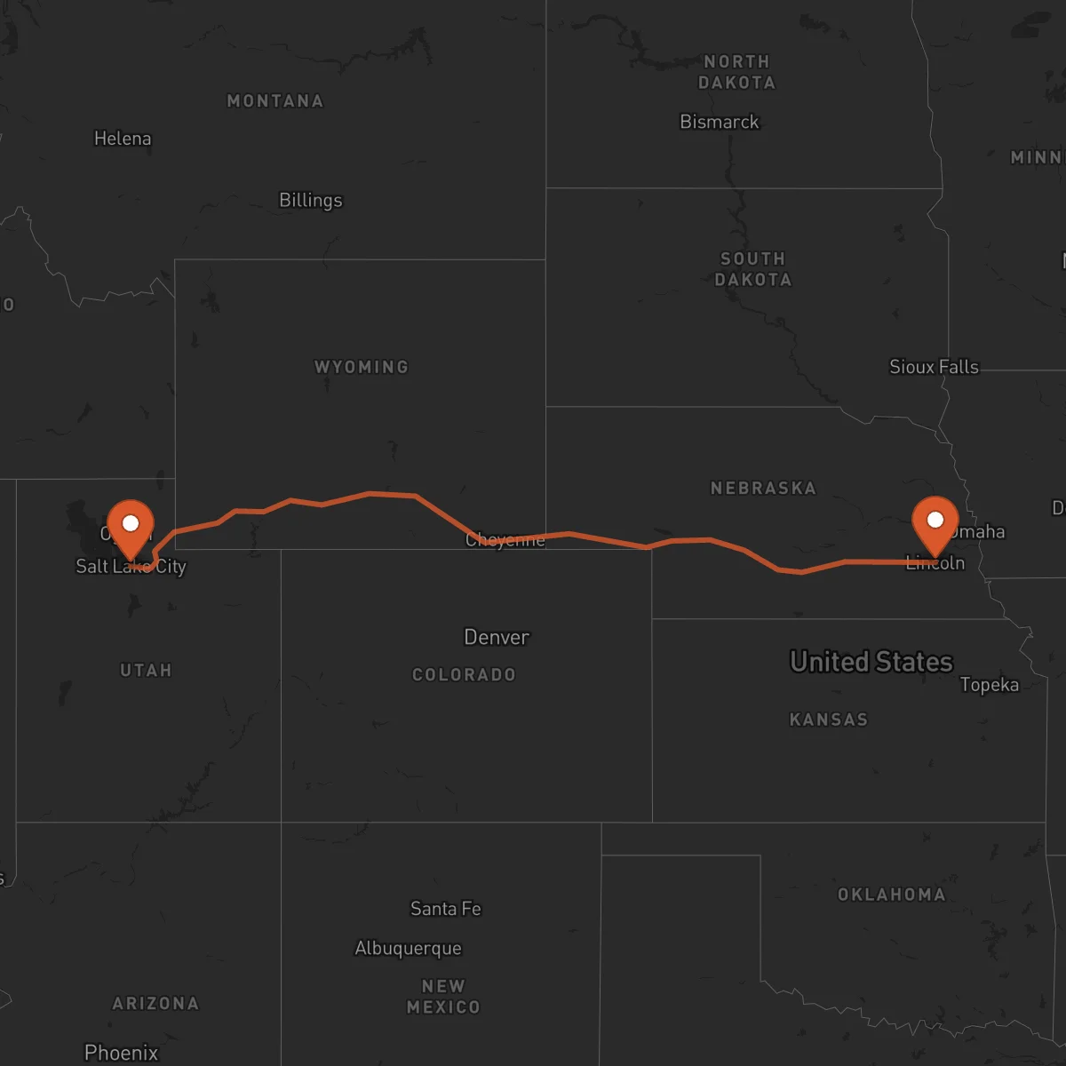 Ruta Lincoln - Salt Lake City