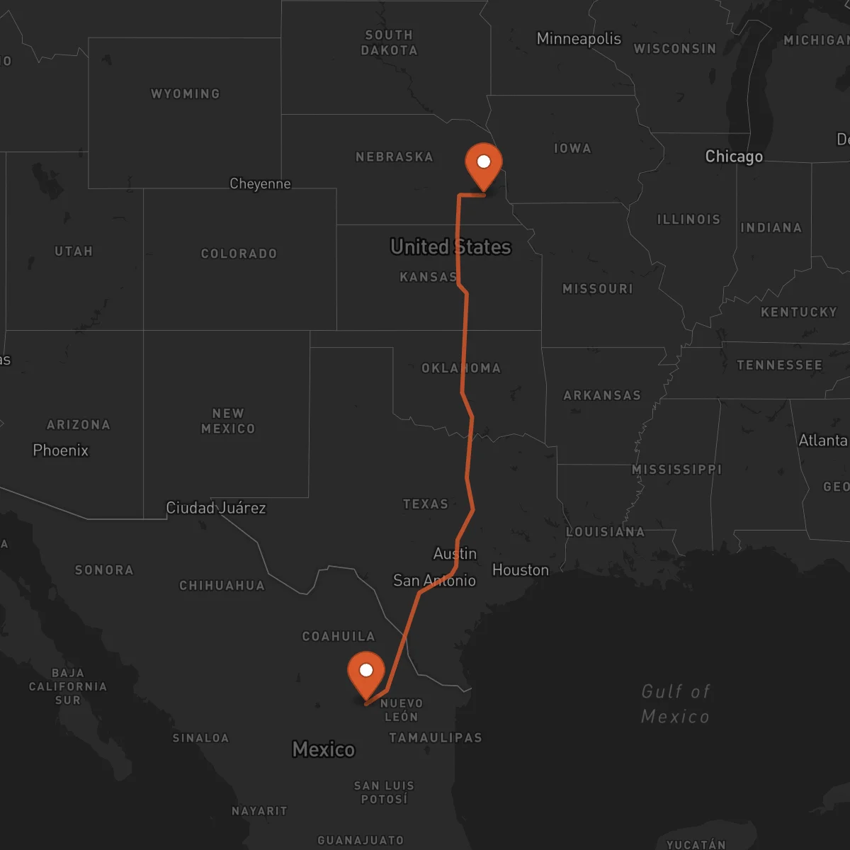 Ruta Saltillo - Lincoln