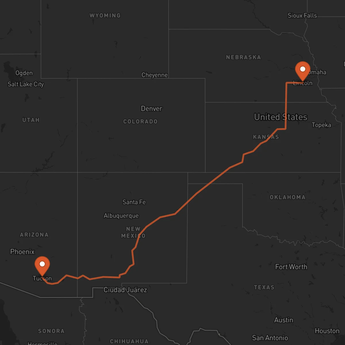 Ruta Lincoln - Tucson