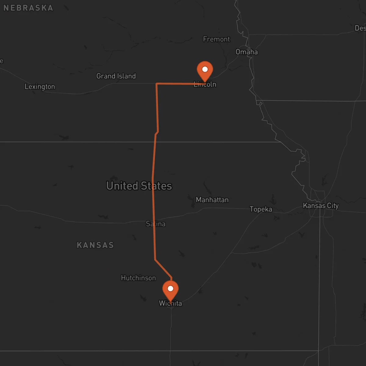 Ruta Wichita - Lincoln