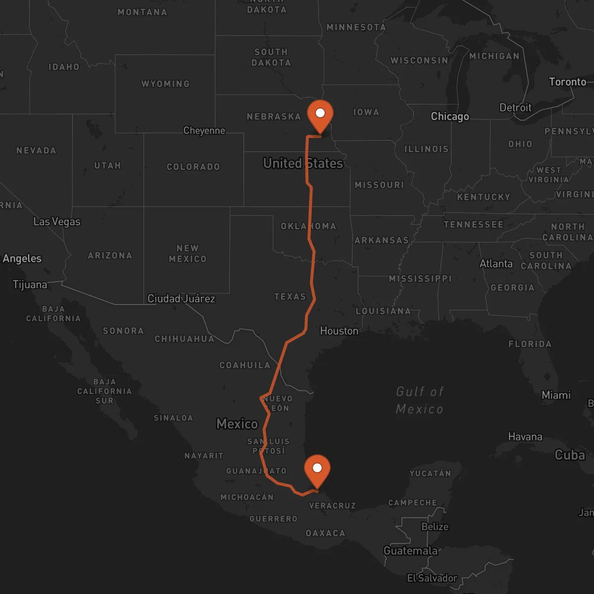 Ruta Lincoln - Xalapa
