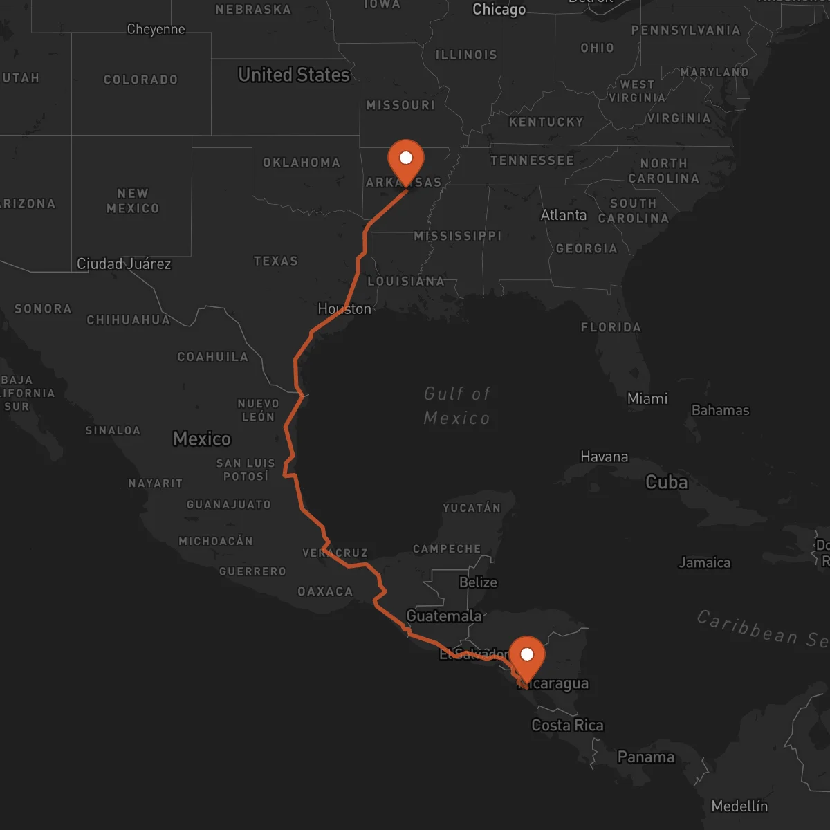 Ruta Managua - Little Rock
