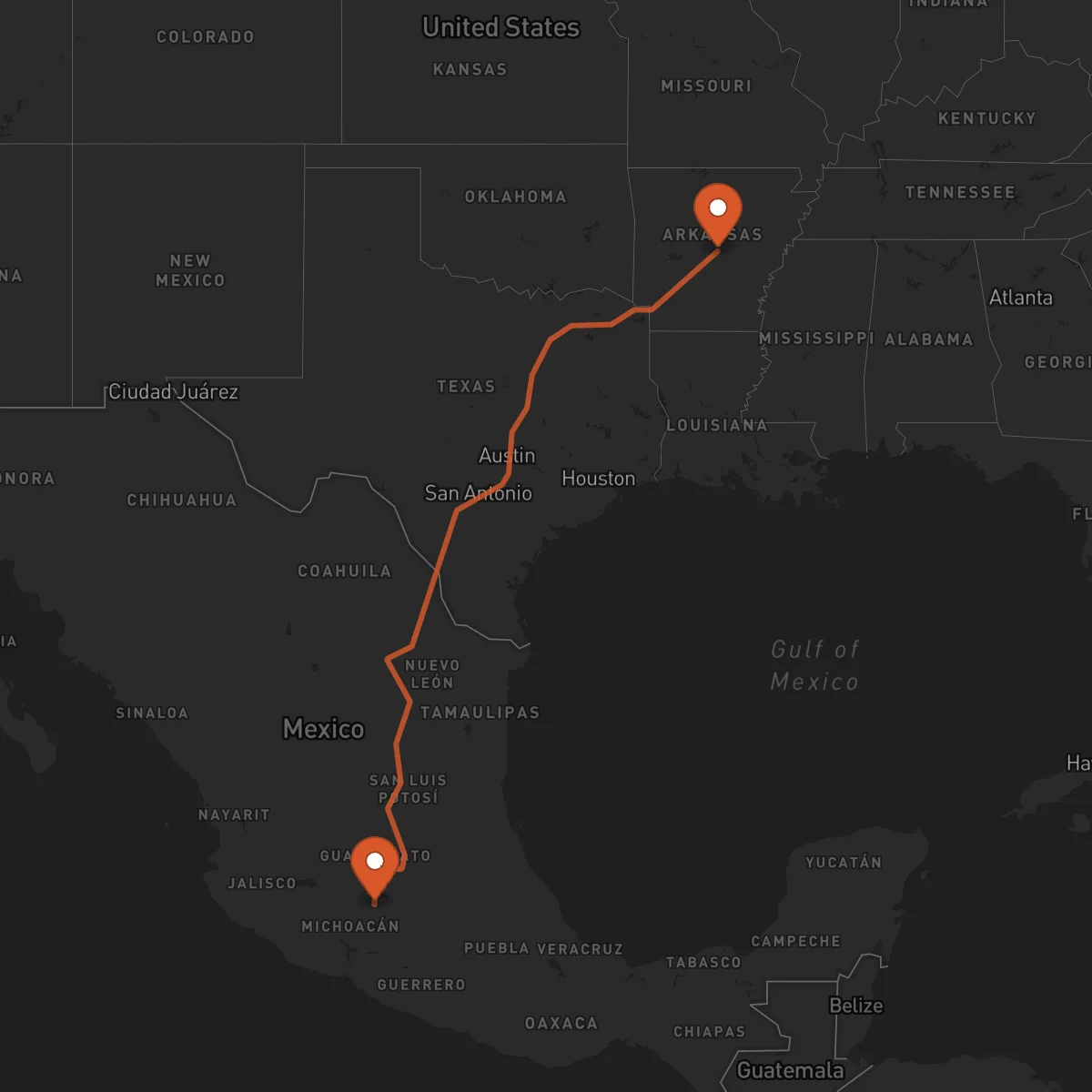 Ruta Morelia - Little Rock