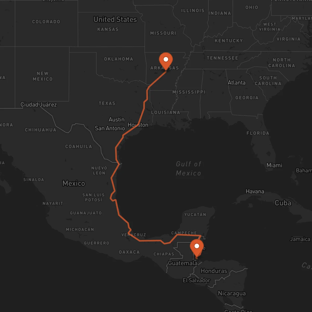 Ruta Punta Gorda - Little Rock