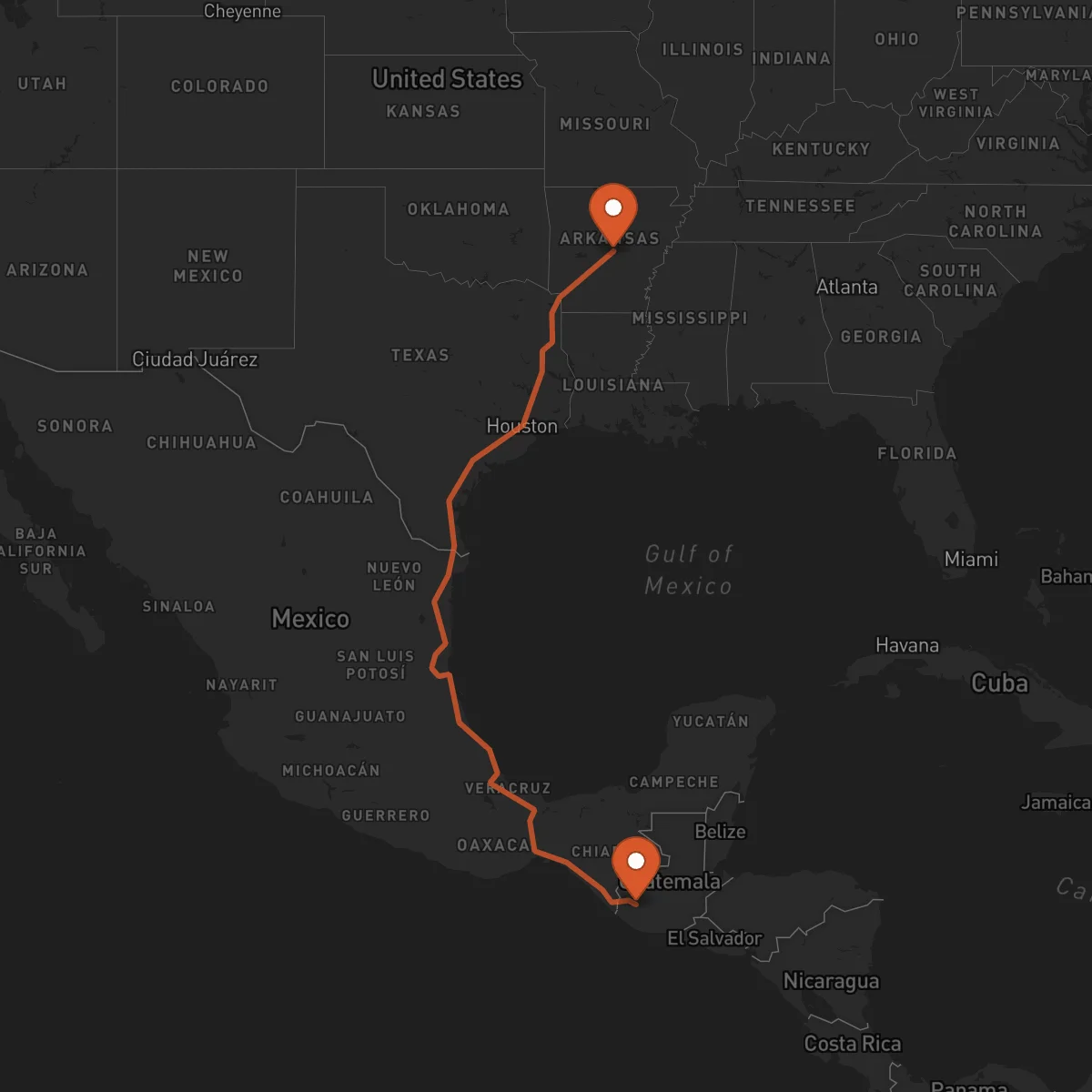 Ruta Quetzaltenango - Little Rock