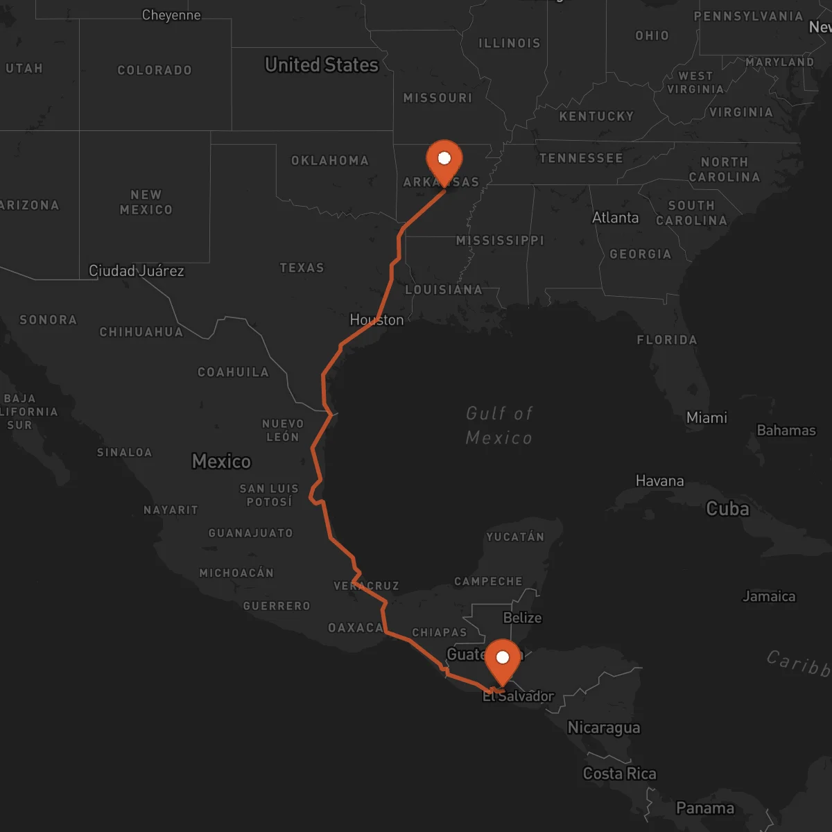 Ruta Santa Ana - Little Rock