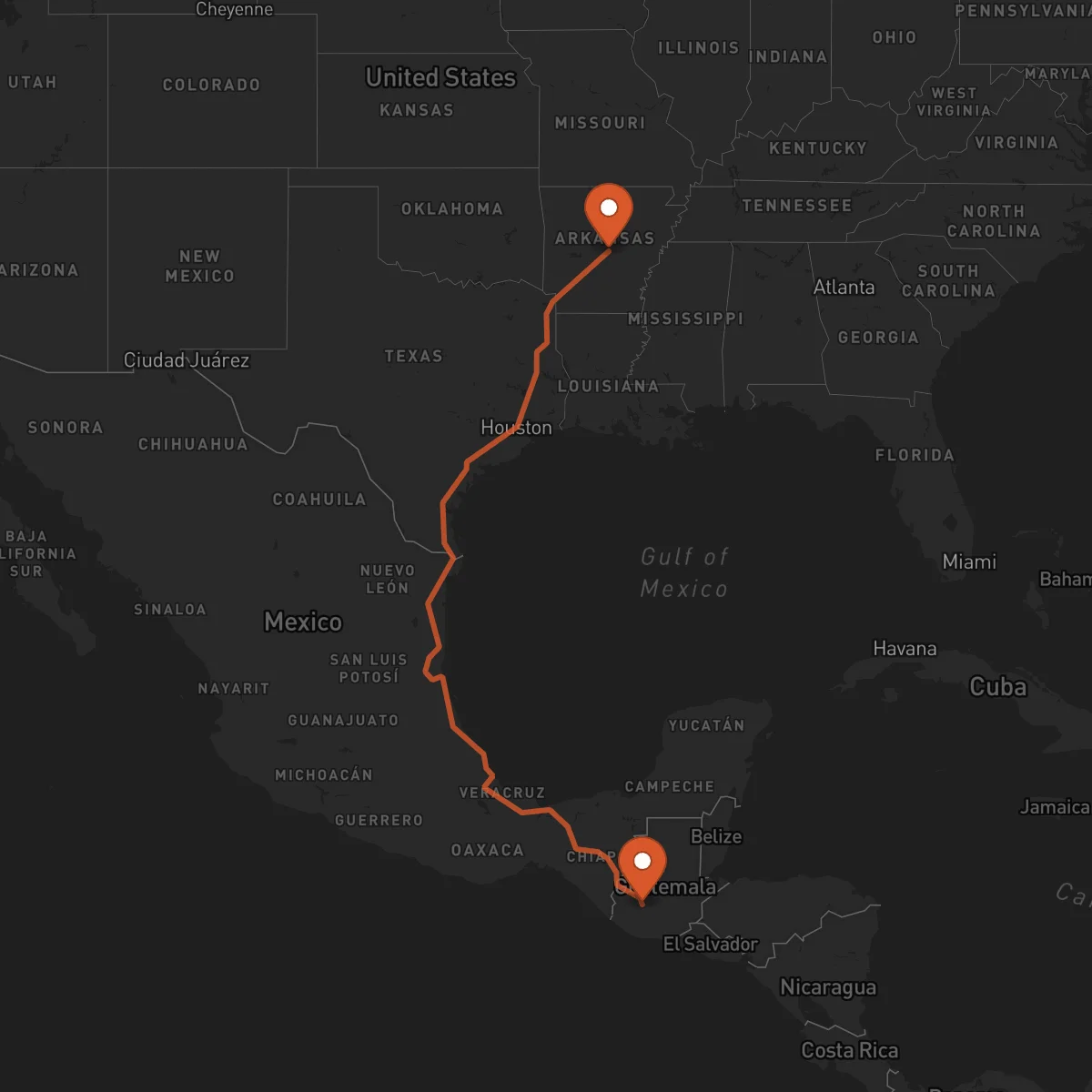 Ruta Little Rock - Santa Cruz del Quiché