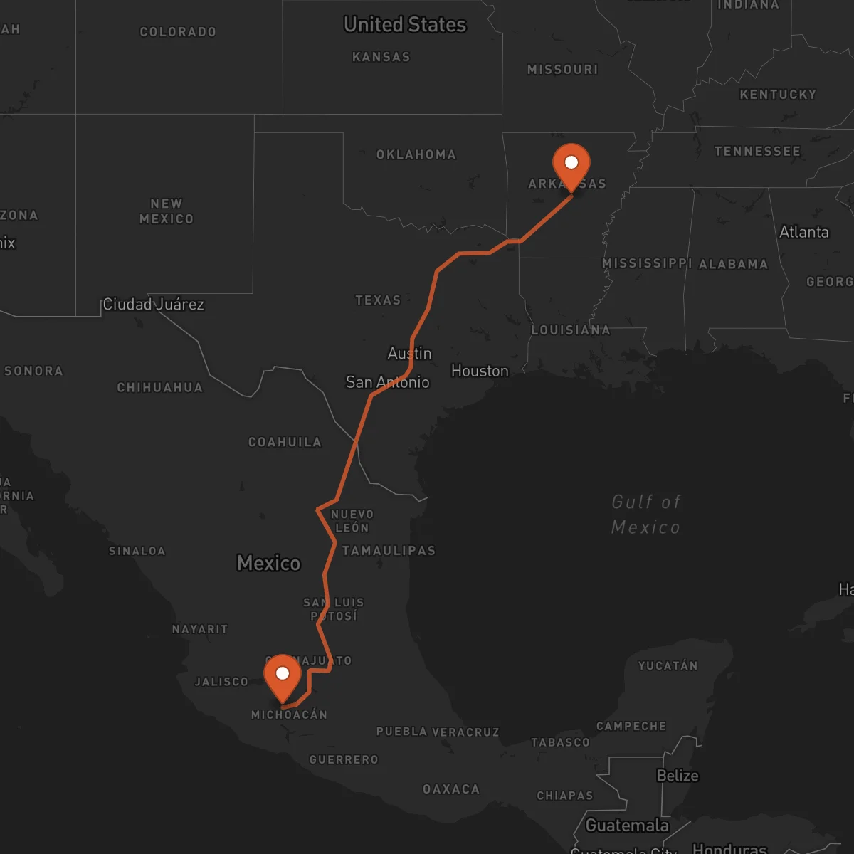 Ruta Uruapan - Little Rock