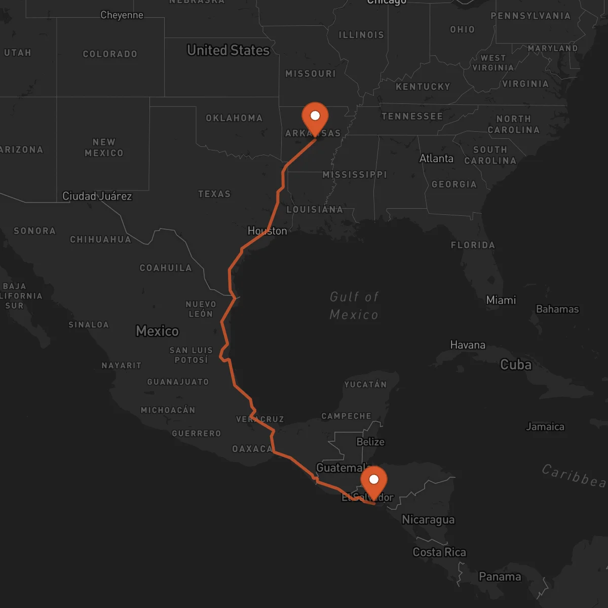 Ruta Usulután - Little Rock
