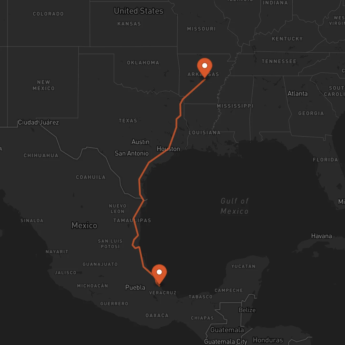 Ruta Veracruz - Little Rock