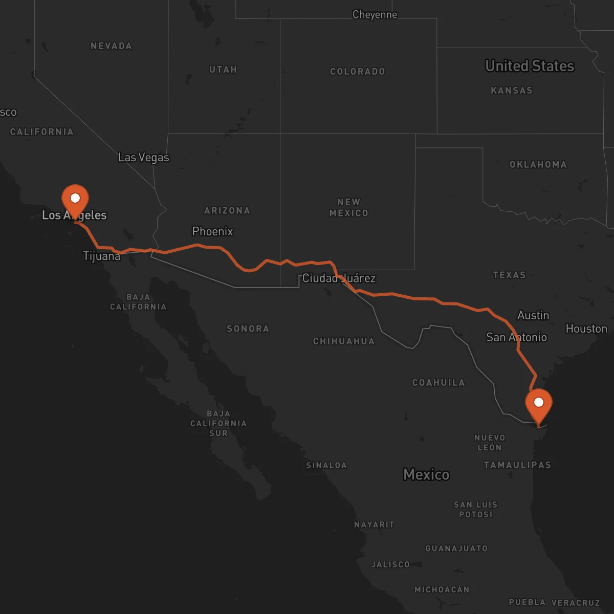 Ruta Long Beach - Matamoros