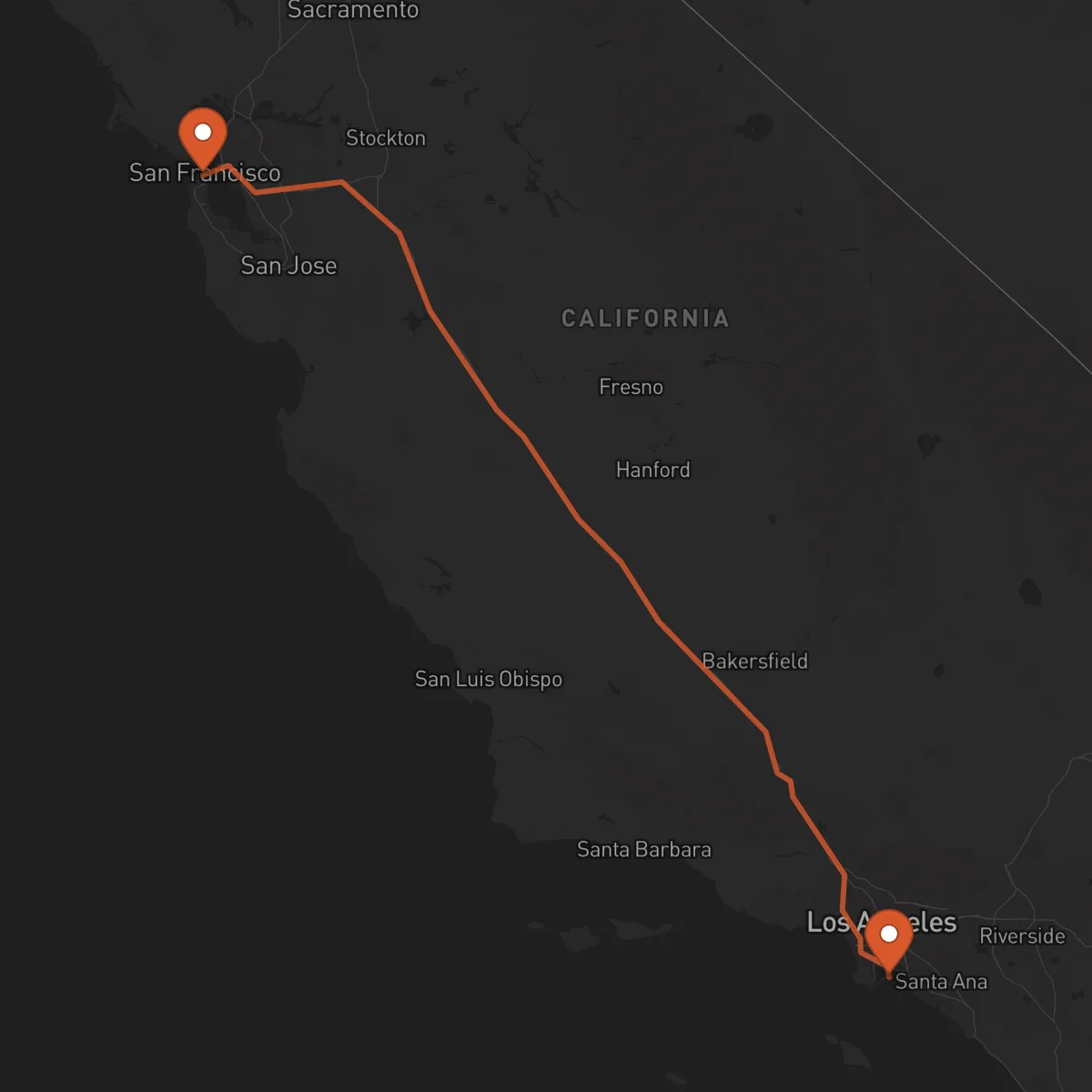 Ruta San Francisco - Long Beach