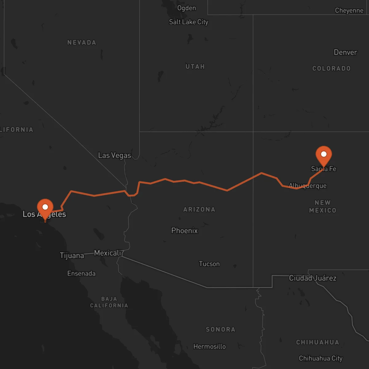 Ruta Santa Fe - Long Beach