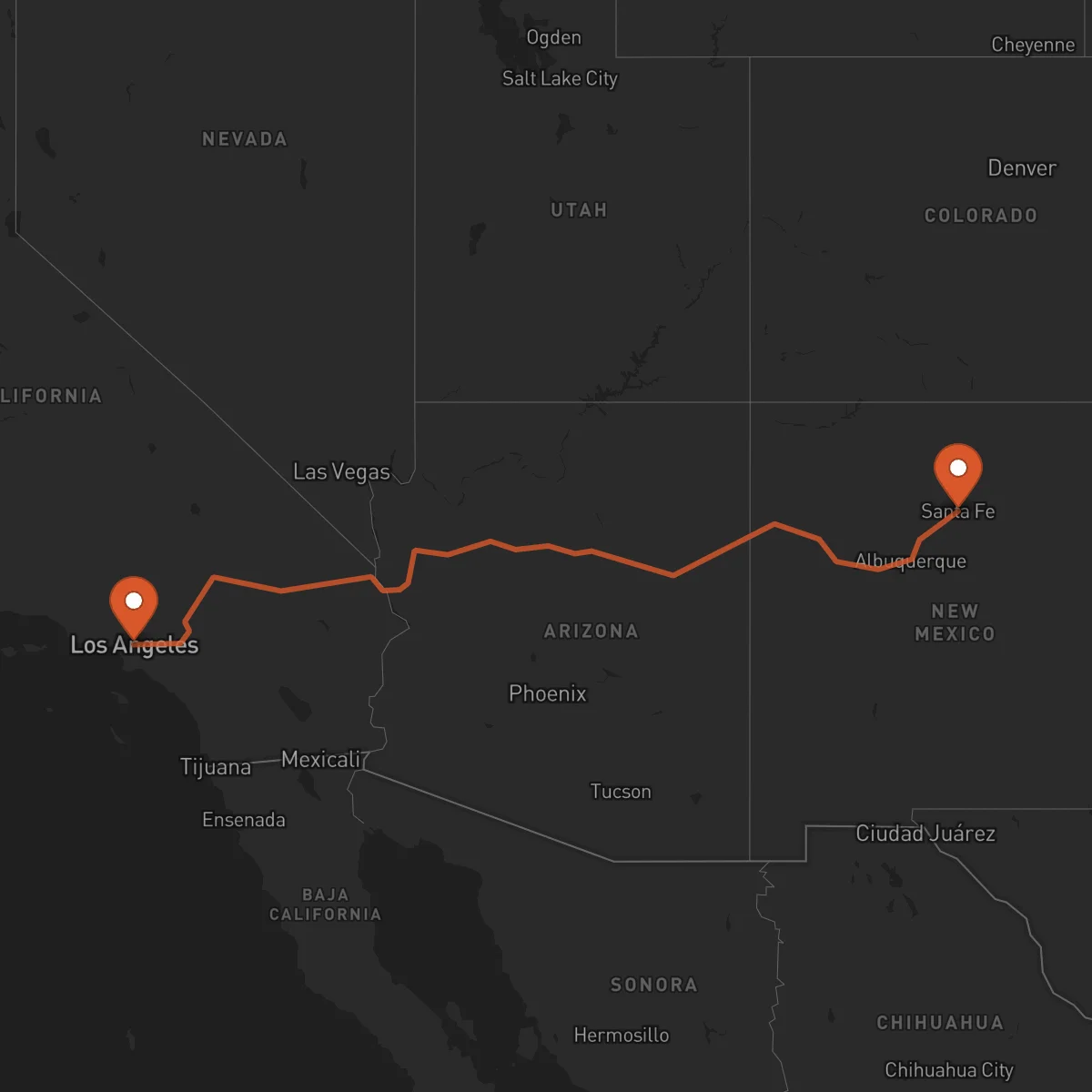 Ruta Santa Fe - Los Angeles
