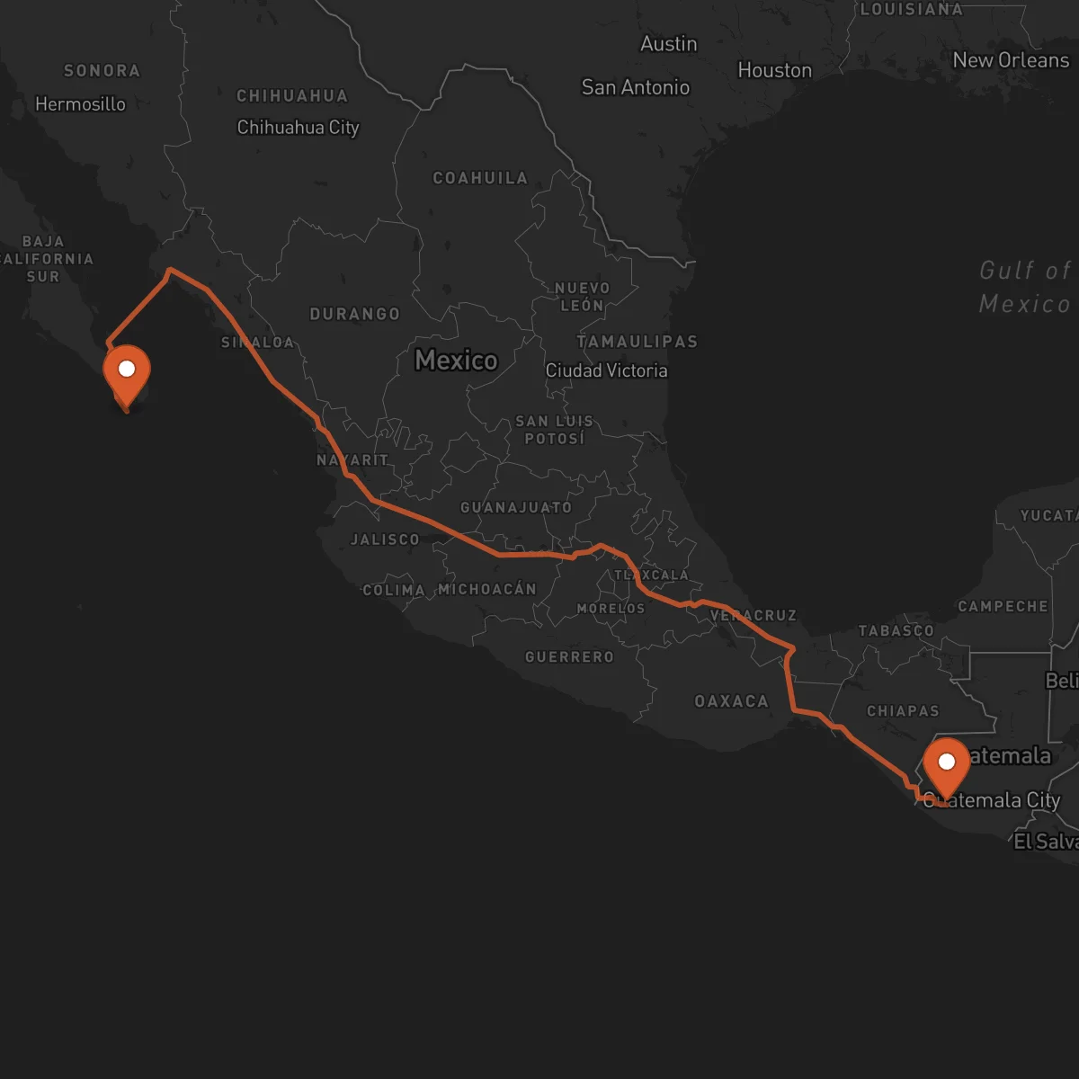 Ruta Mazatenango - Los Cabos