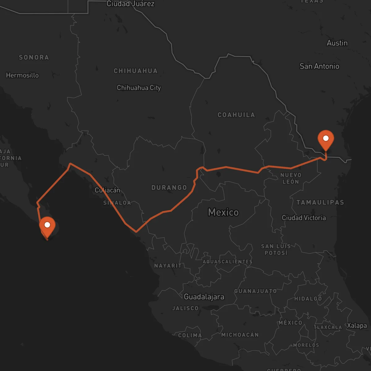 Ruta McAllen - Los Cabos
