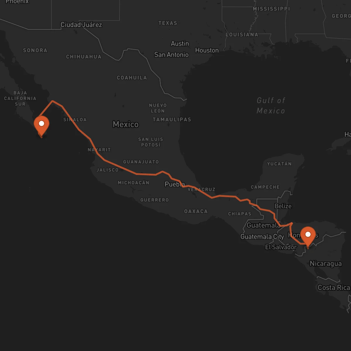 Ruta Ocotal - Los Cabos