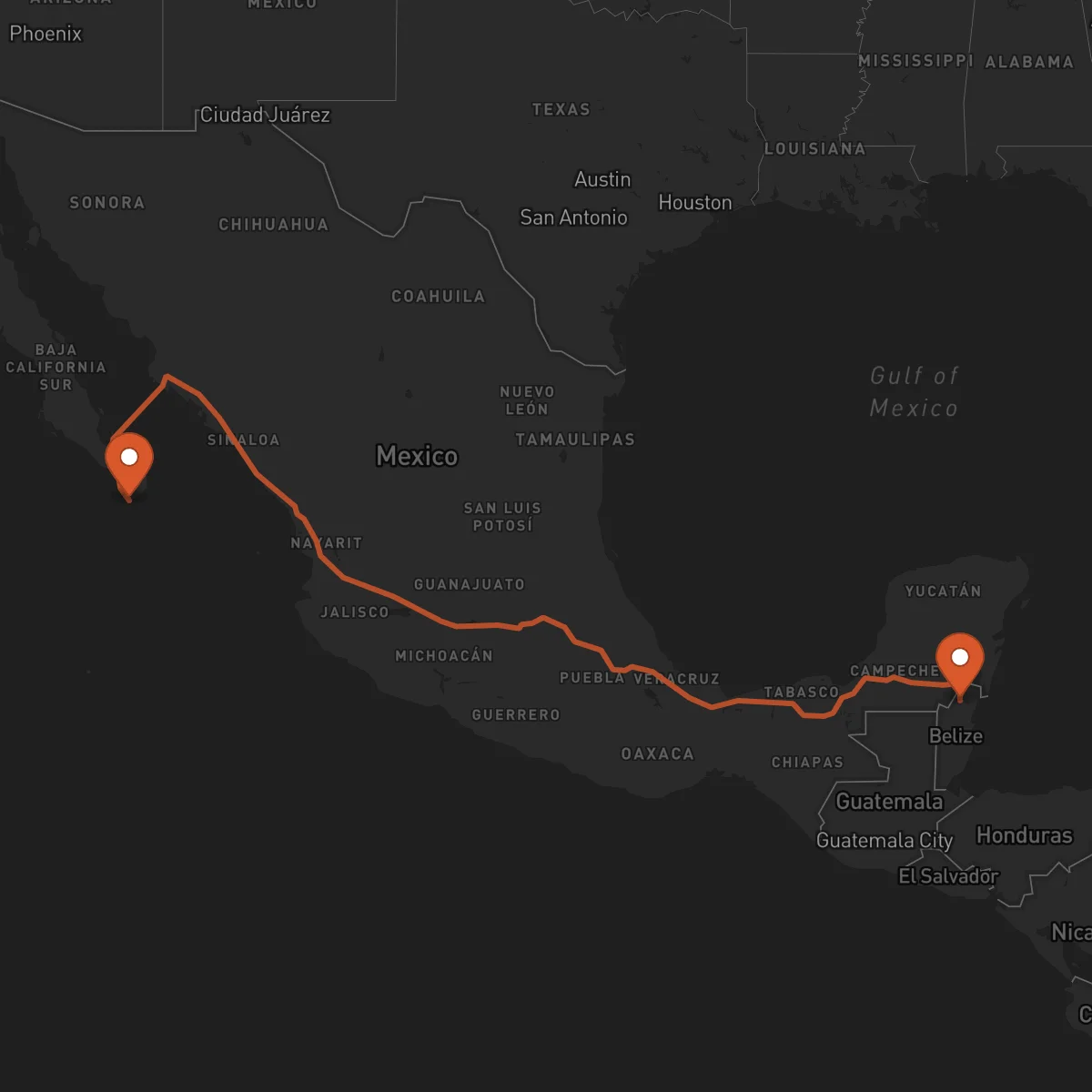 Ruta Orange Walk Town - Los Cabos
