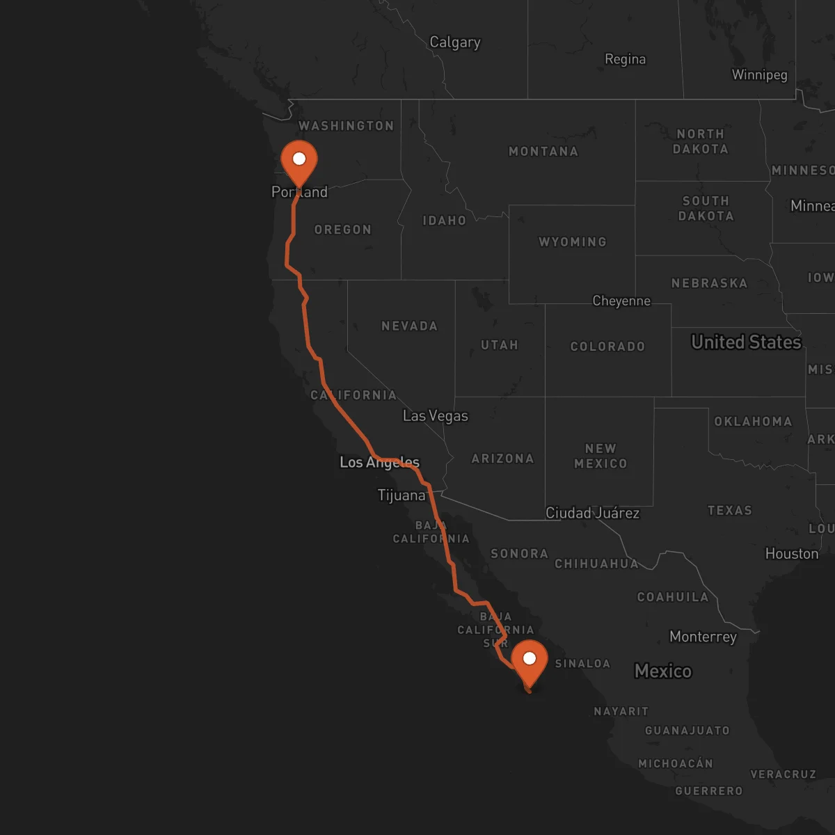 Ruta Los Cabos - Portland