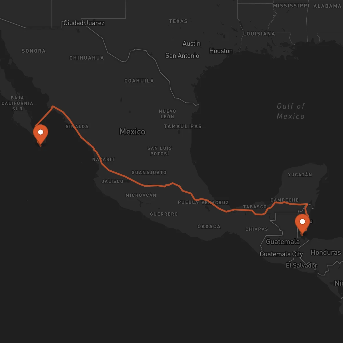 Ruta Los Cabos - Punta Gorda