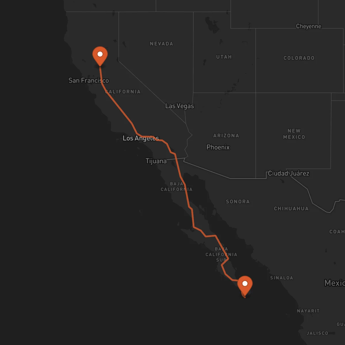 Ruta Los Cabos - Sacramento