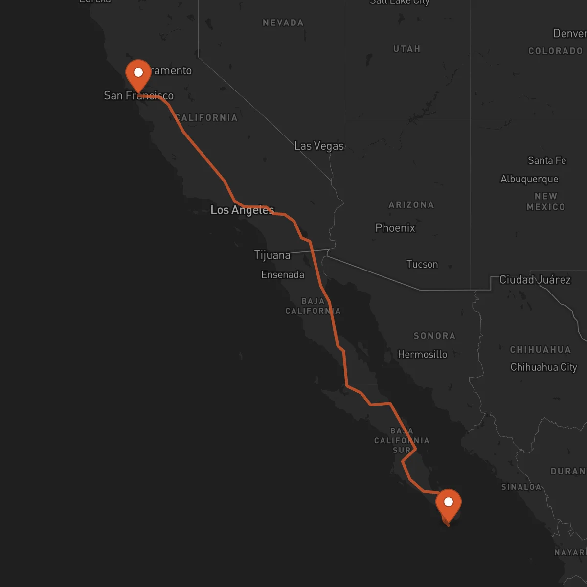 Ruta San Francisco - Los Cabos