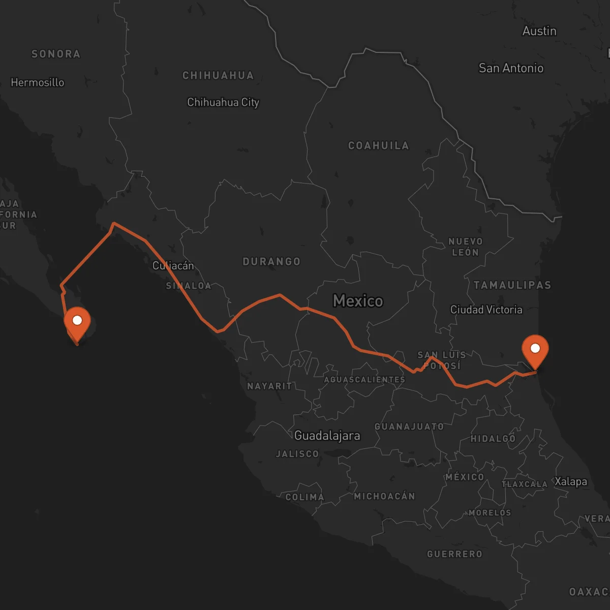 Ruta Los Cabos - Tampico
