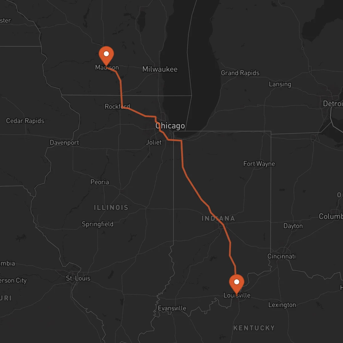 Ruta Madison - Louisville