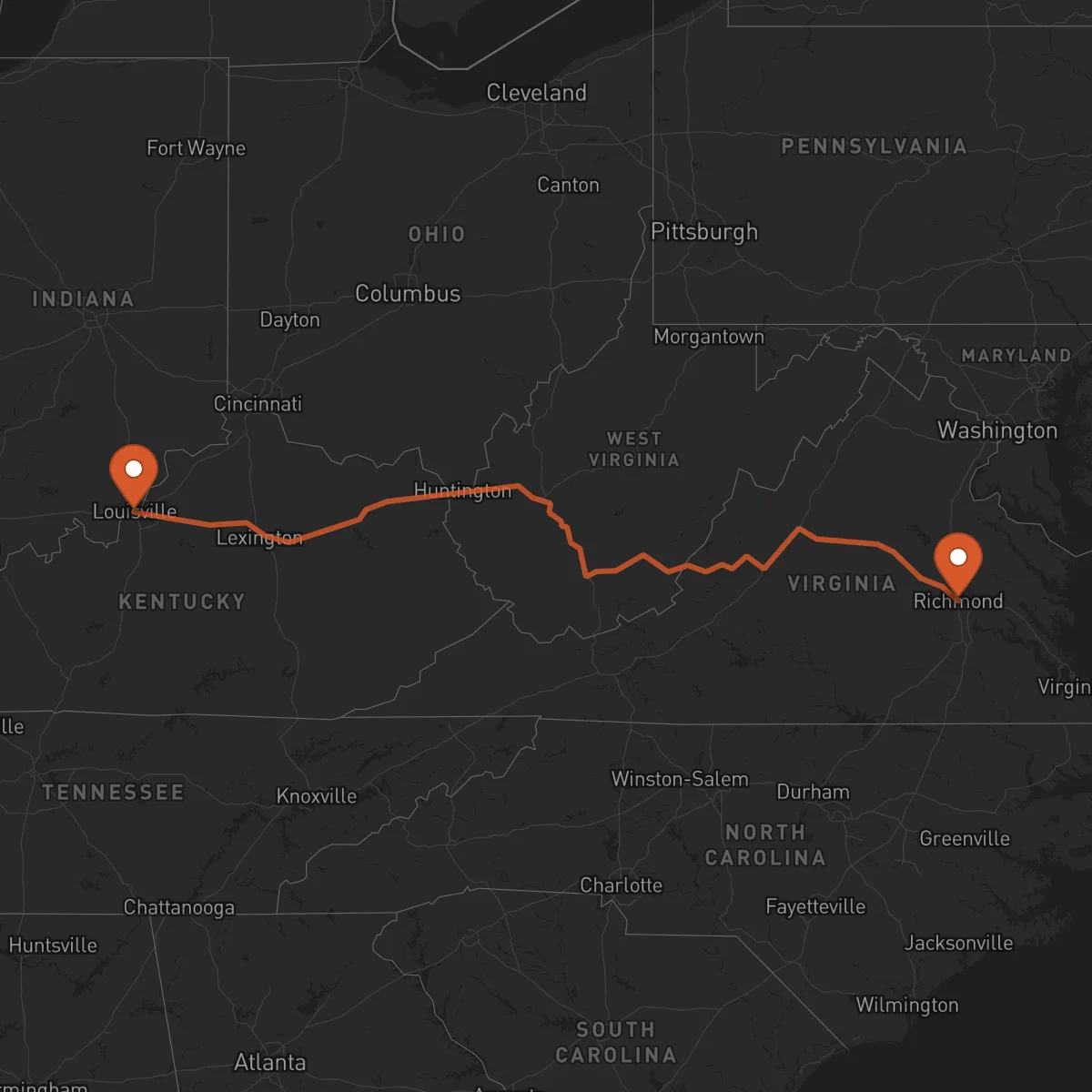 Ruta Richmond - Louisville