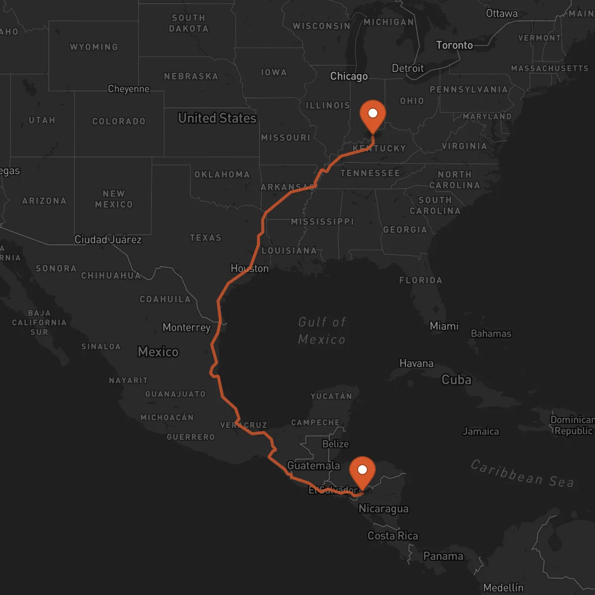 Ruta Somoto - Louisville