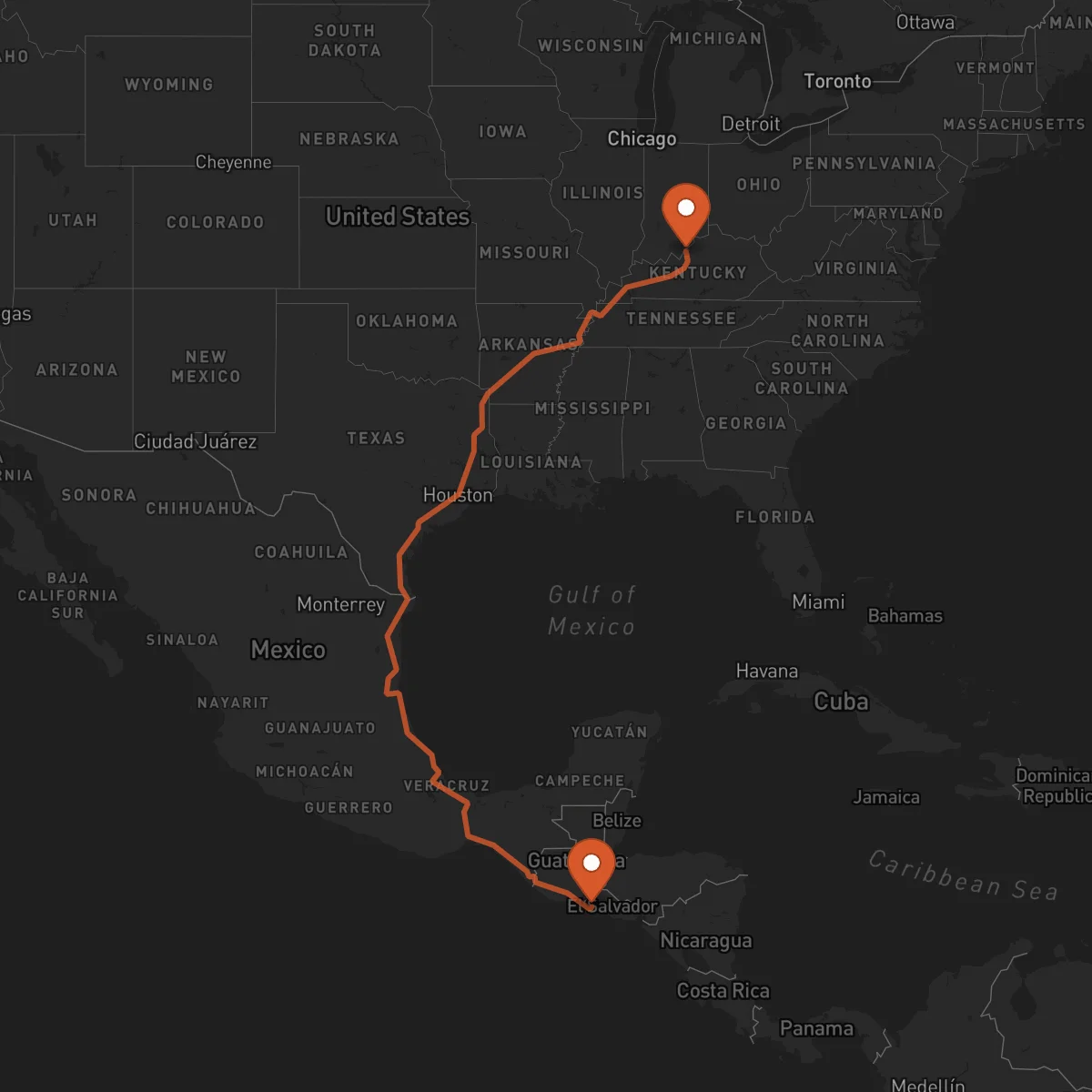 Ruta Sonsonate - Louisville