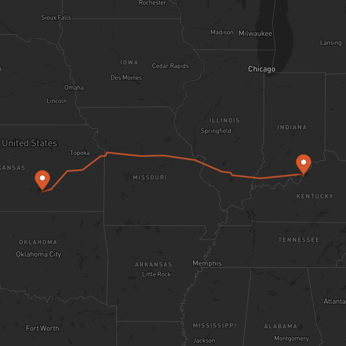 Ruta Wichita - Louisville