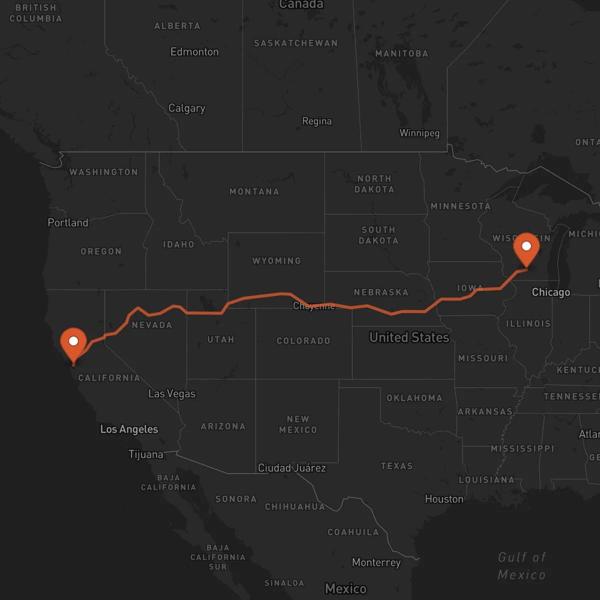 Ruta Madison - Oakland