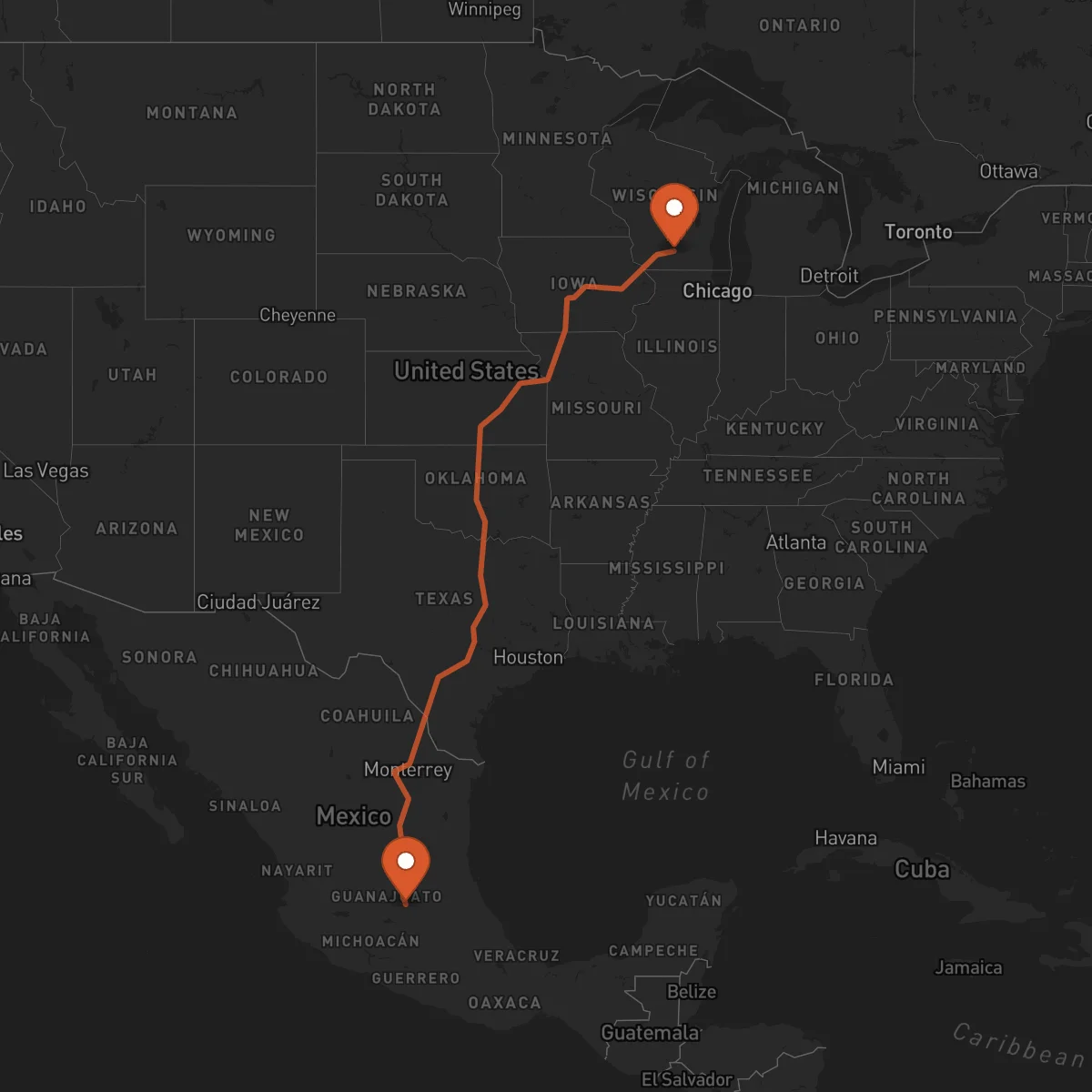 Ruta Querétaro - Madison