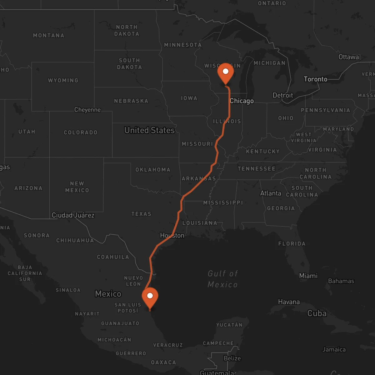 Ruta Tampico - Madison