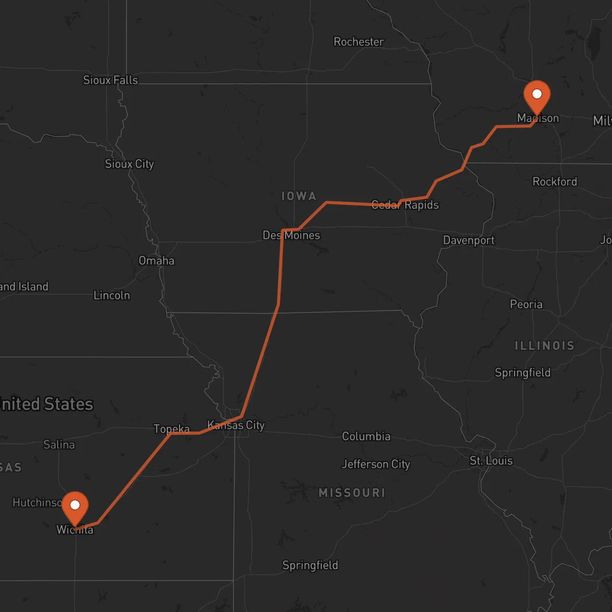 Ruta Madison - Wichita