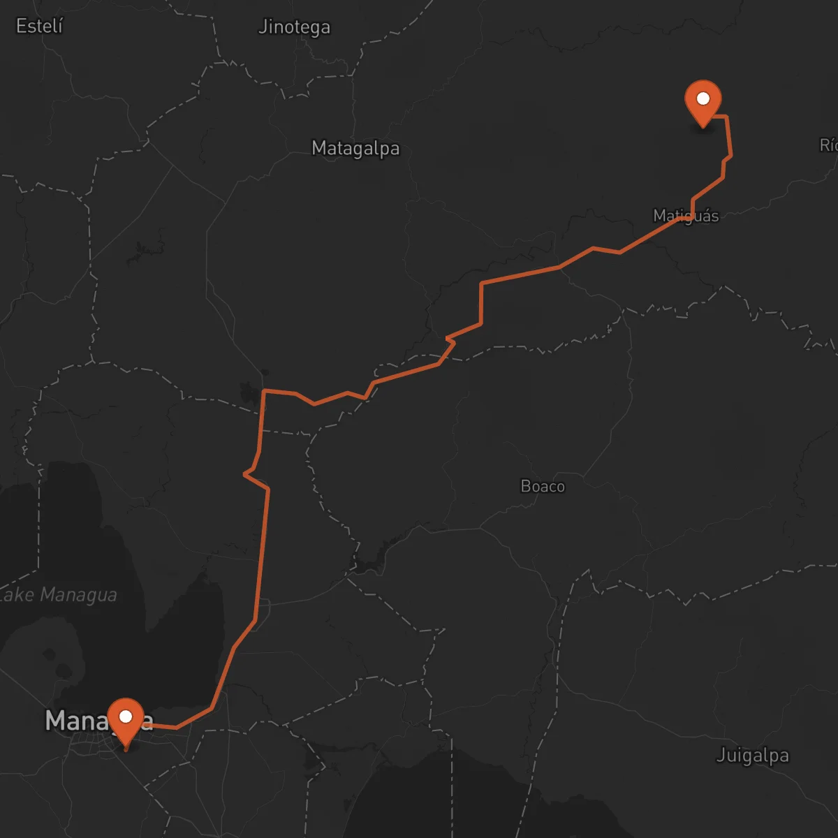 Ruta Managua - Matagalpa