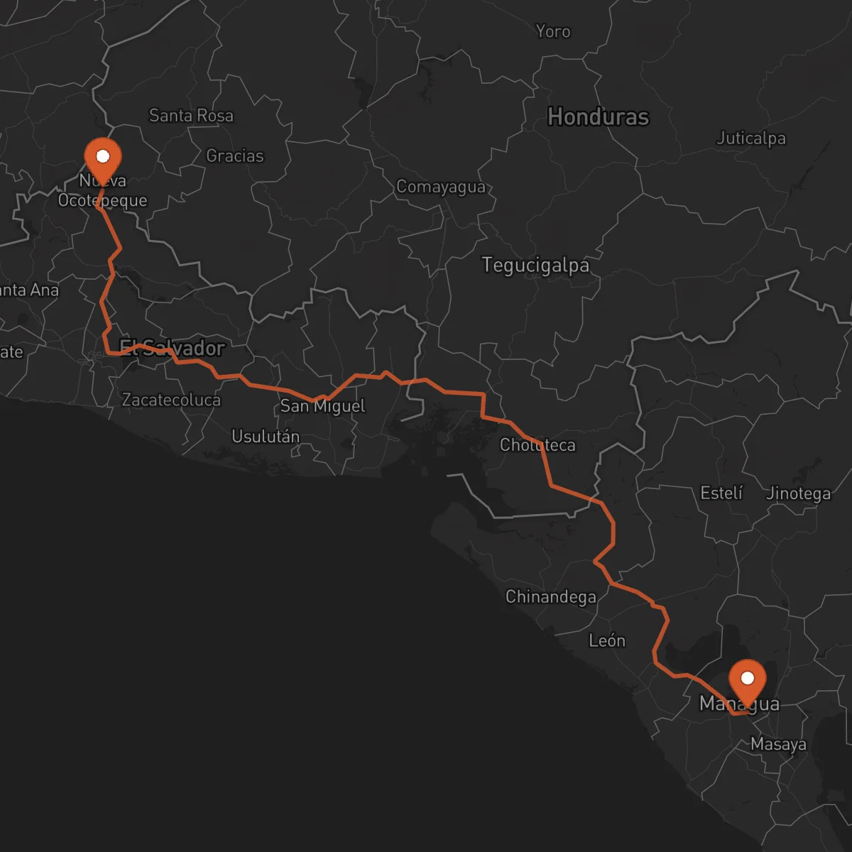 Ruta Ocotepeque - Managua