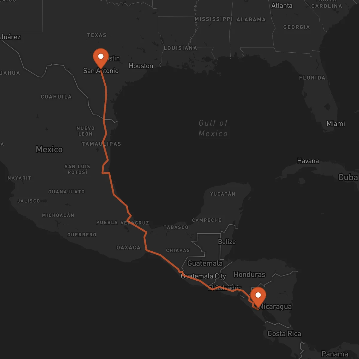 Ruta Managua - San Antonio
