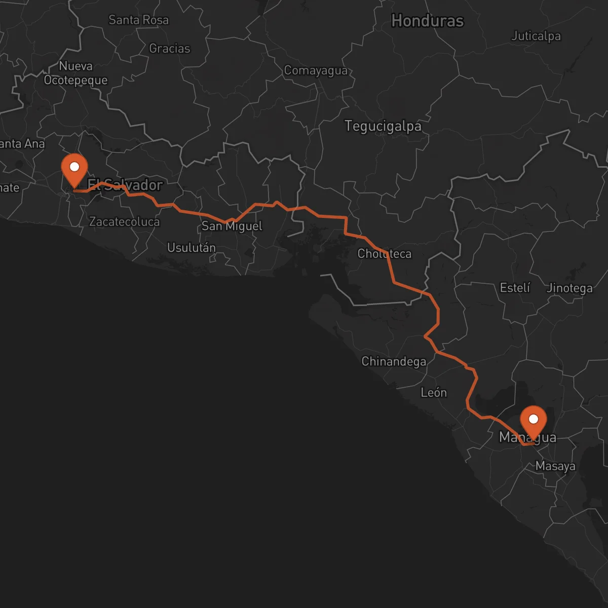 Ruta Managua - San Salvador