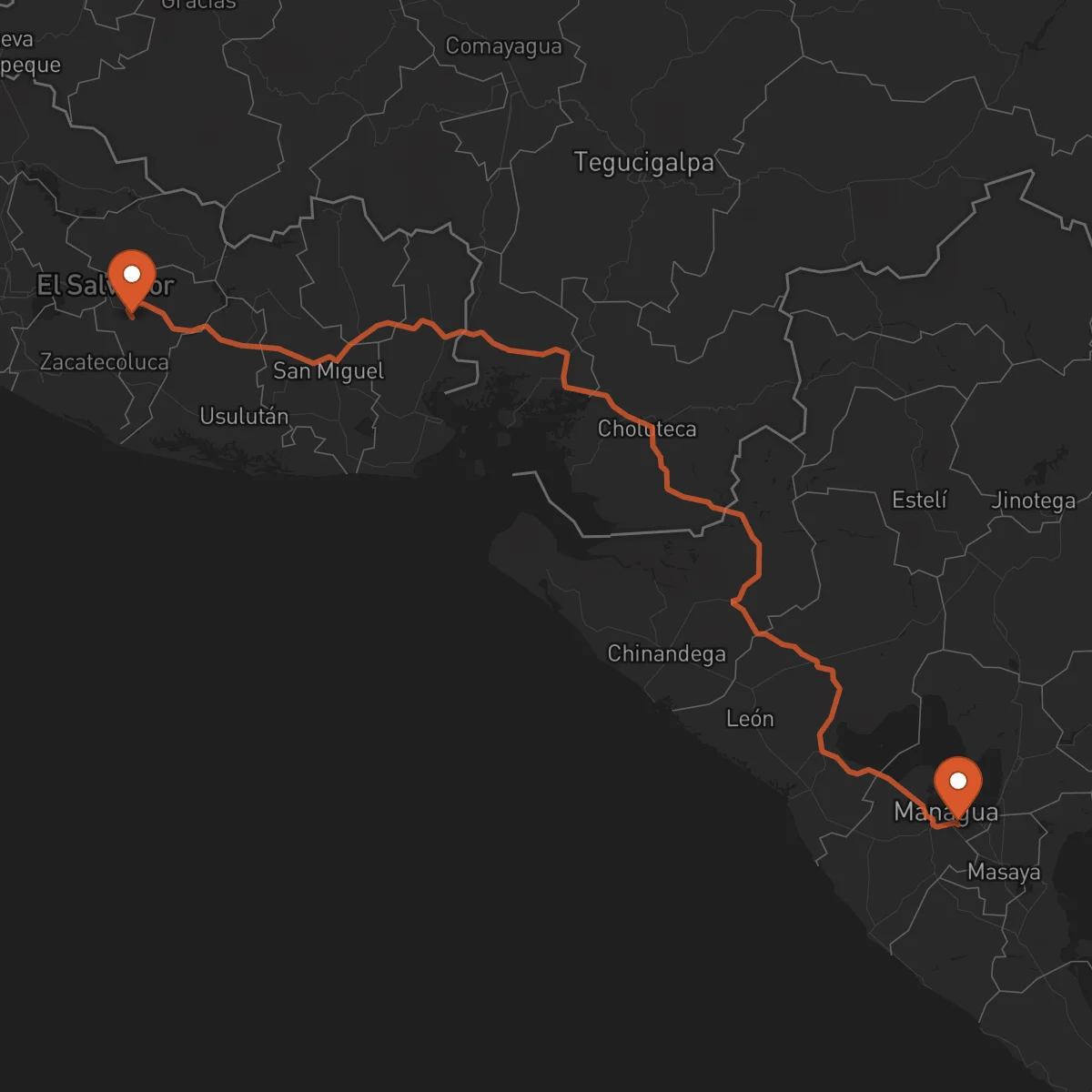 Ruta San Vicente - Managua