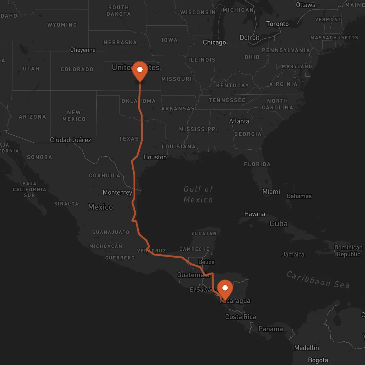 Ruta Wichita - Managua