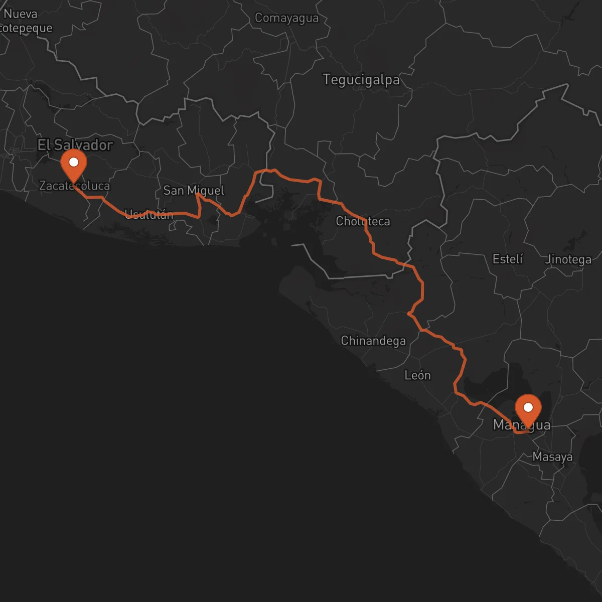 Ruta Zacatecoluca - Managua