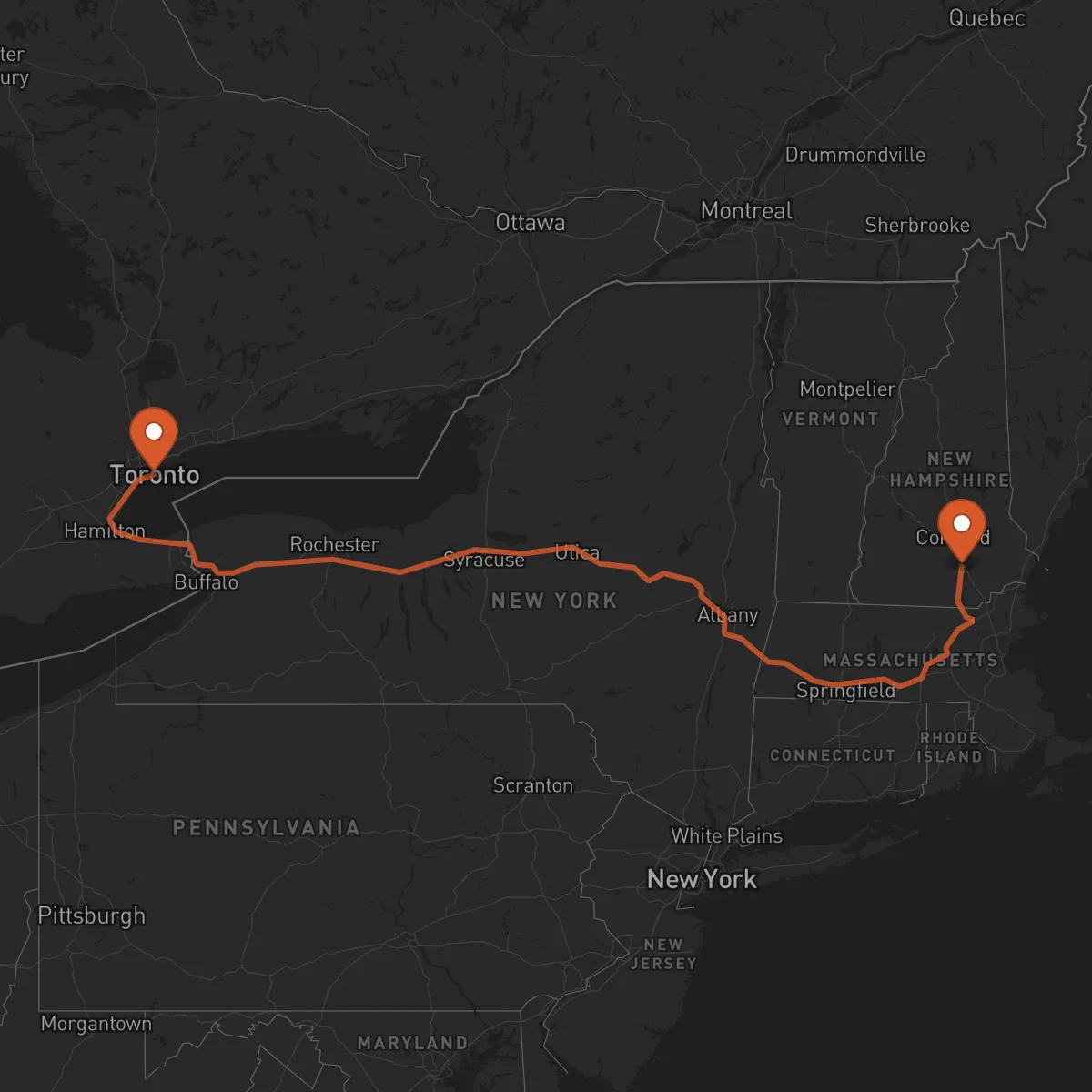 Ruta Toronto - Manchester