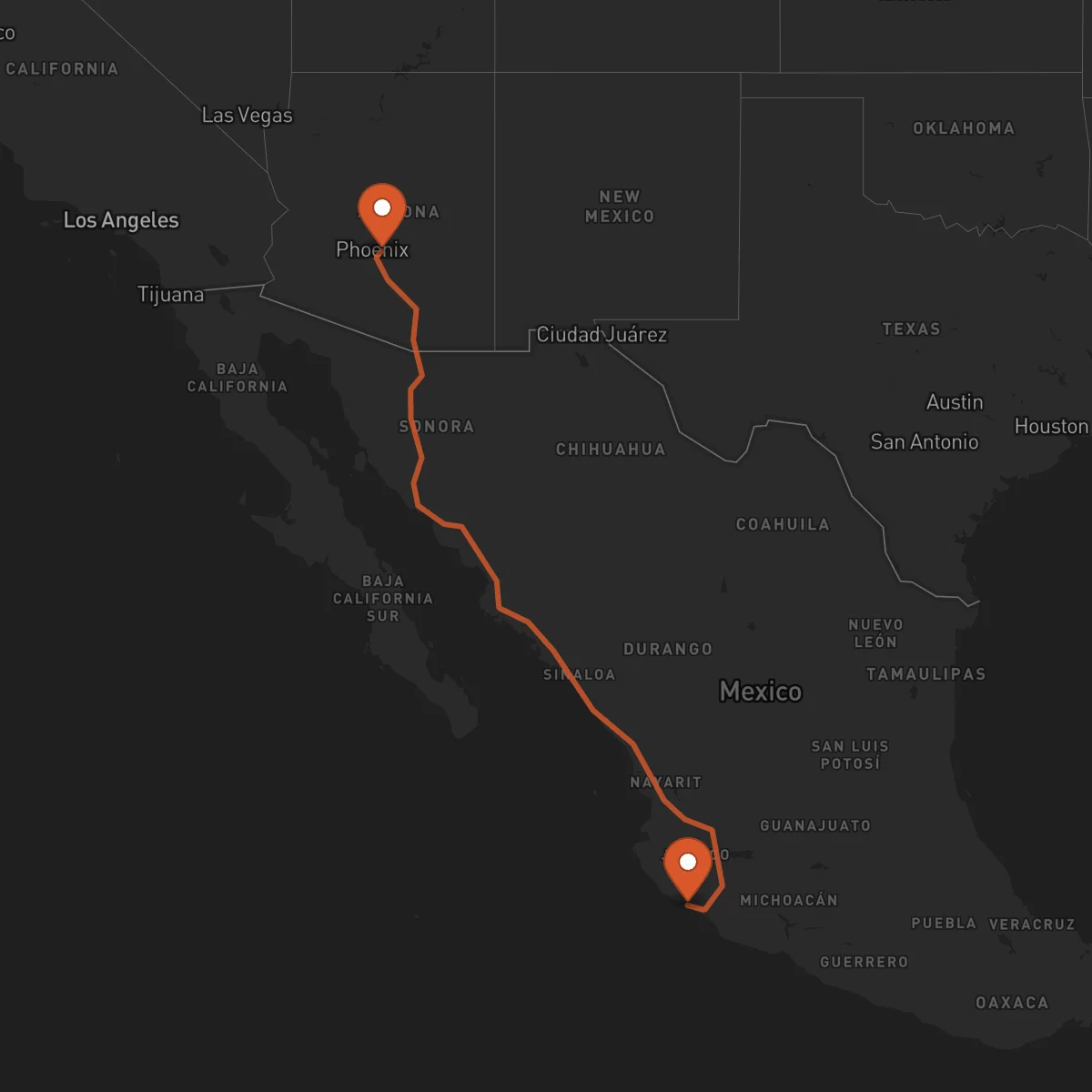 Ruta Manzanillo - Mesa
