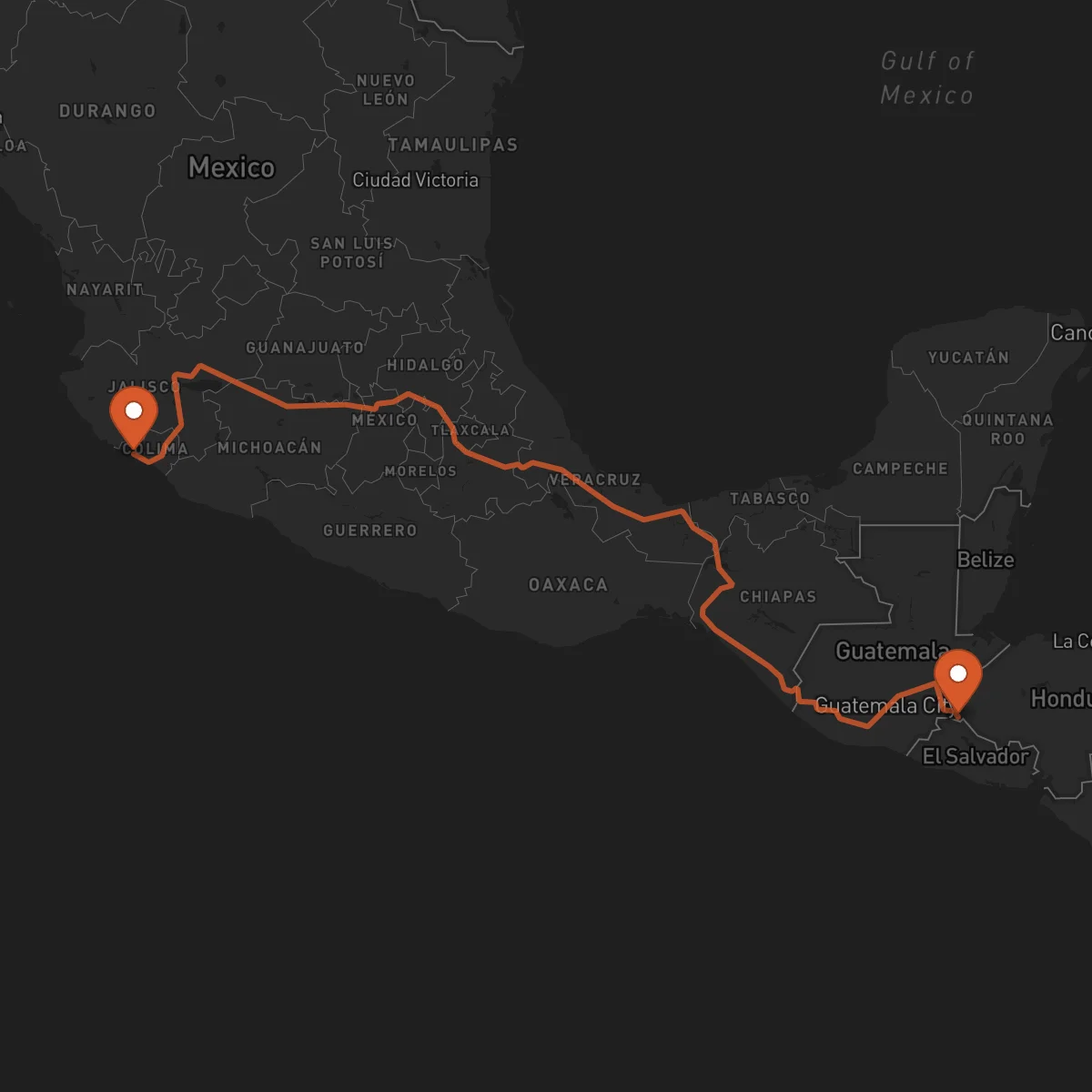 Ruta Ocotepeque - Manzanillo